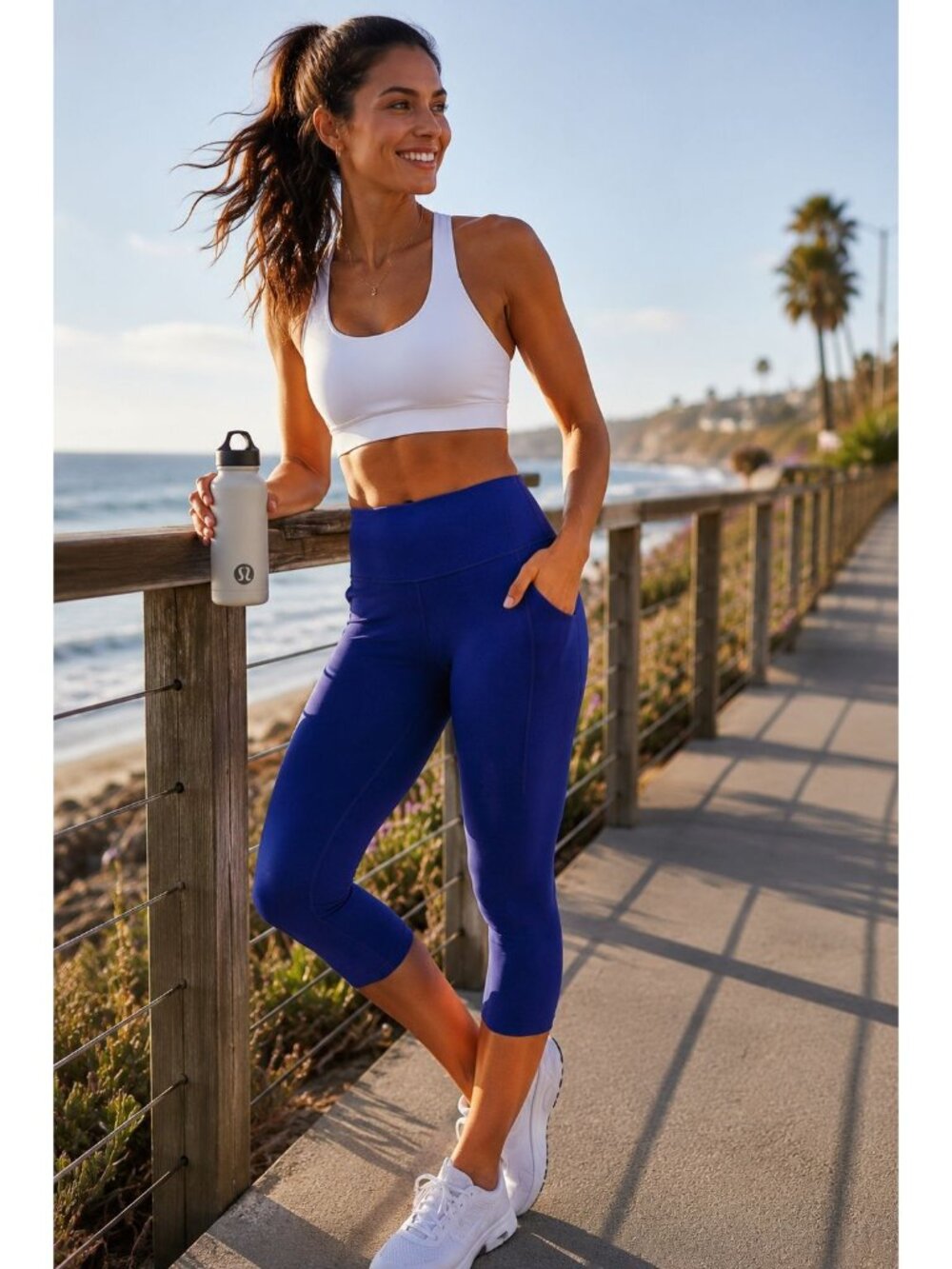 Runner Girl Energy | Lululemon Fast & Free Crop II 19" Larkspur Blue Size 4